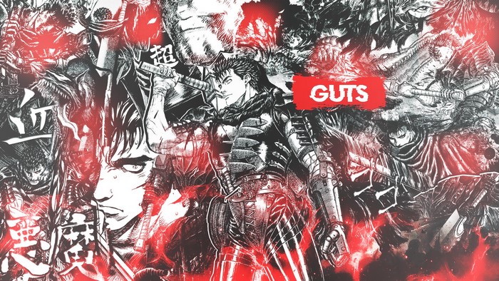 Guts Collage from Berserk Manga