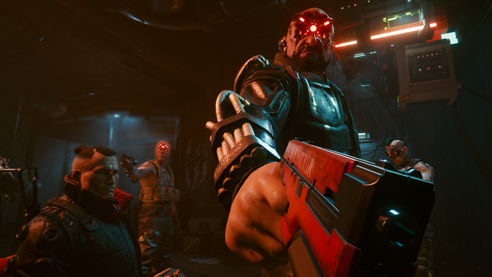 Cyberpunk 2077 characters with cybernetic enhancements