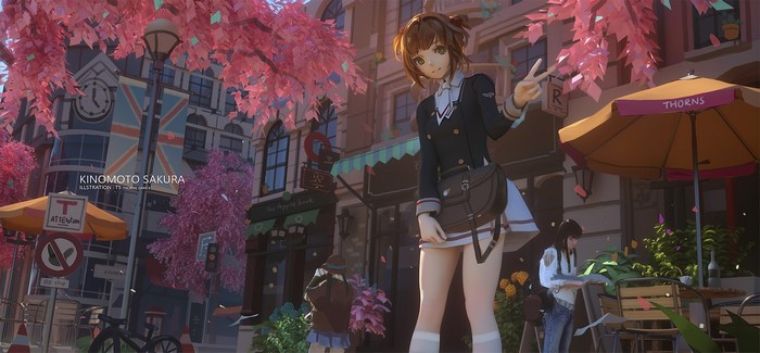 Kinomoto Sakura in a School Uniform