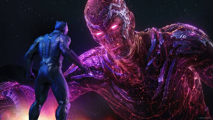 Black Panther vs. Cosmic Entity in 4K
