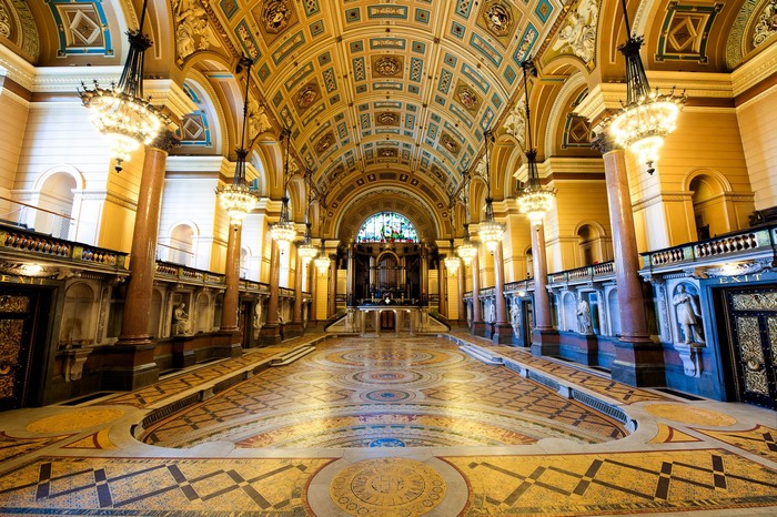 Interior of St George's Hall, Liverpool, England