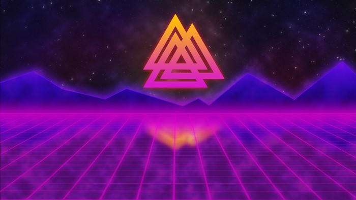 Synthwave 4K Retrowave Neon Grid Landscape