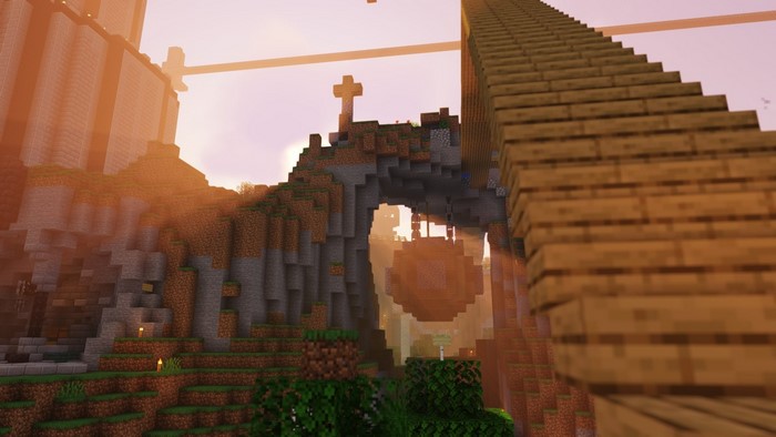 Minecraft Dream SMP shaders hanging house screenshot