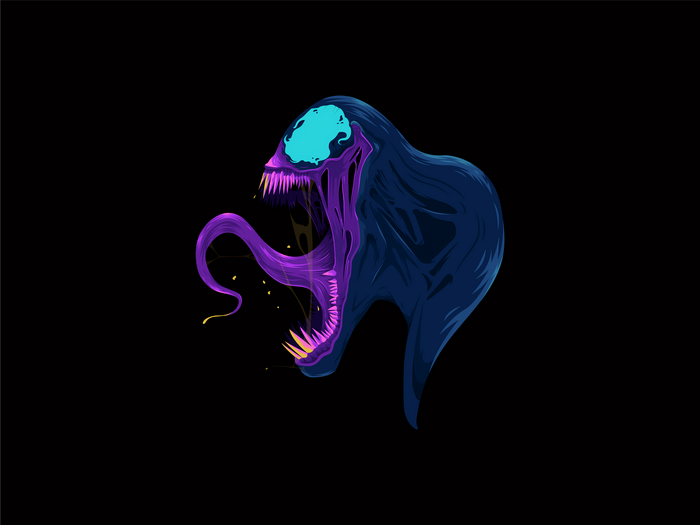 Venom Marvel Comics minimalist illustration