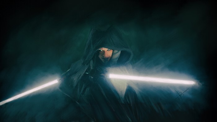 Ahsoka Tano with Dual Lightsabers 4K