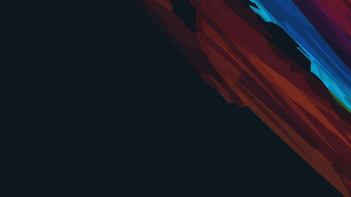 Abstract colorful brush strokes on black background