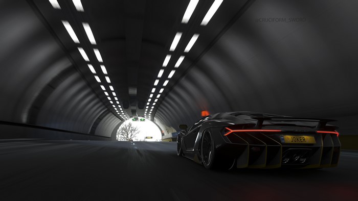 Lamborghini Centenario in Forza Horizon 4 tunnel