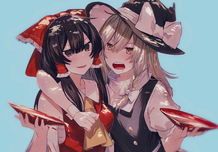 Reimu Hakurei and Marisa Kirisame