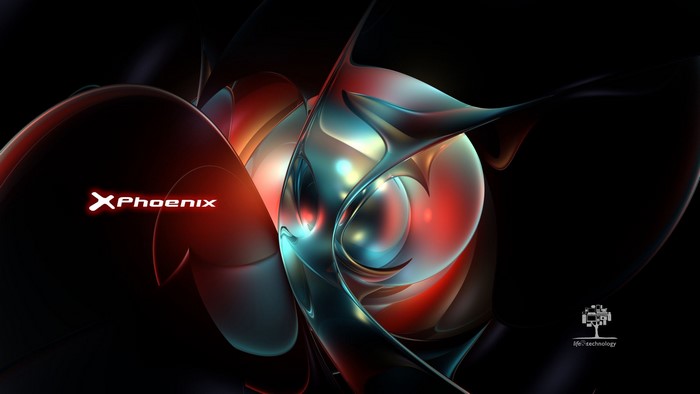 X Phoenix abstract digital art technology