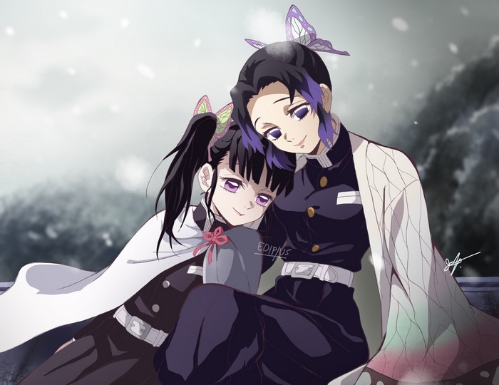 Shinobu Kocho and Kanao Tsuyuri from Demon Slayer