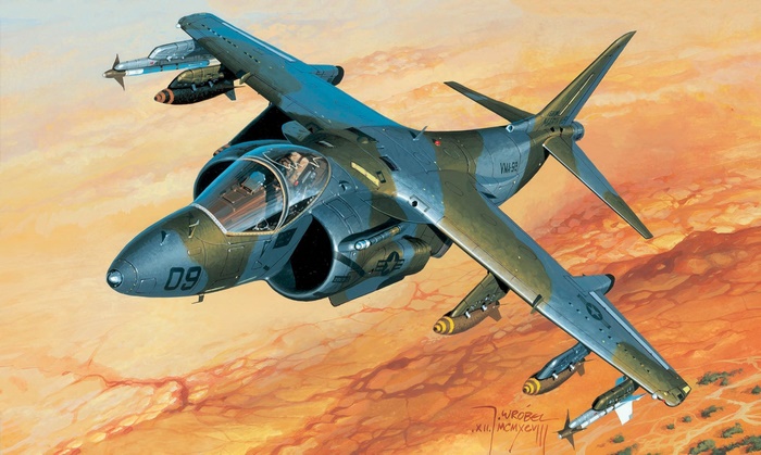 McDonnell Douglas AV-8B Harrier II in flight