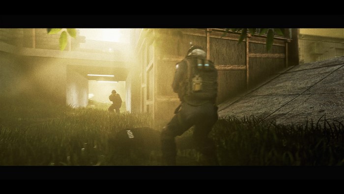 Counter-Strike: Global Offensive players in a grassy area
