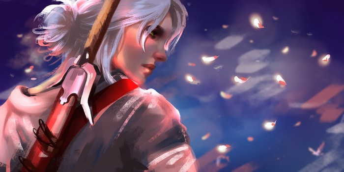 Ciri from The Witcher 3: Wild Hunt with a sword