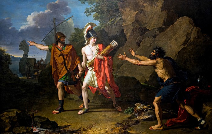 Neoptolemus and Odysseus take Hercules' Arrows from Philoctetes