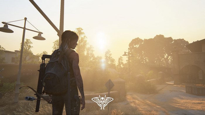 Ellie from The Last of Us Part II with a bow