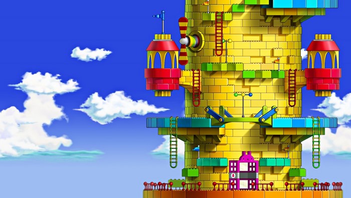 MapleStory game art of a colorful tower