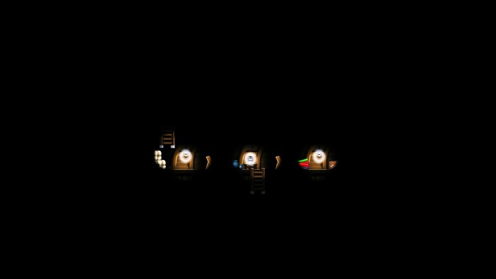 MapleStory barrels and ladders in darkness