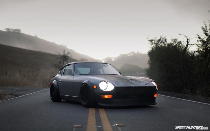 Modified Datsun 240Z coupe on a road