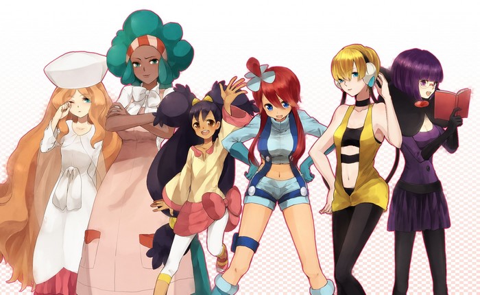 Group of anime girls from Pokémon