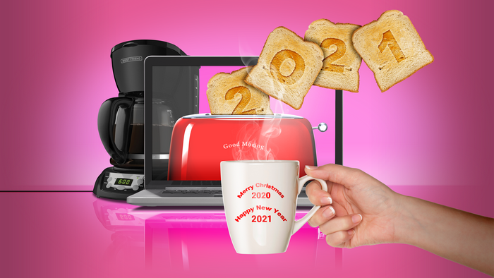 4K Toast, Toaster, Coffee, and 2021 New Year