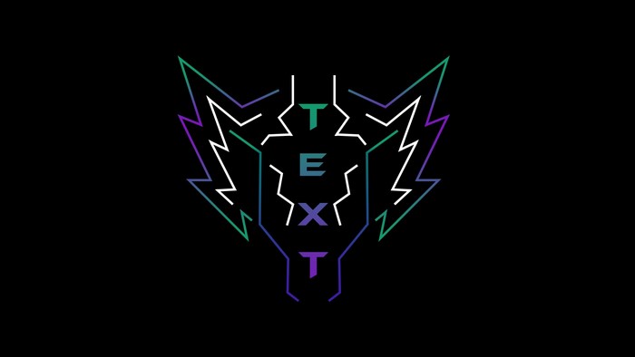 Abstract geometric design with text