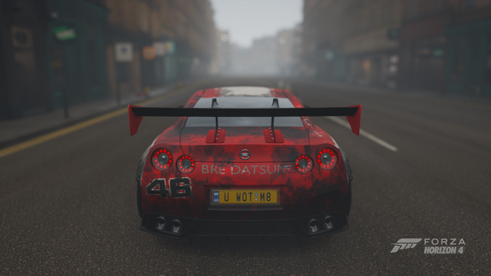Nissan GT-R with custom livery in Forza Horizon 4