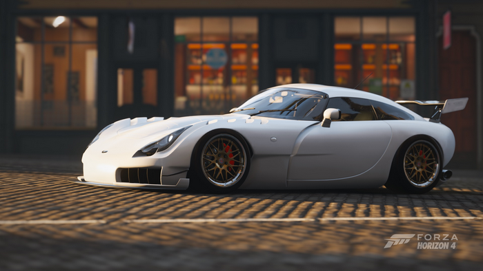 White TVR Sagaris from Forza Horizon 4