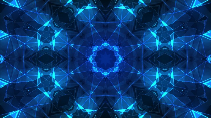 4K Abstract Blue Kaleidoscope