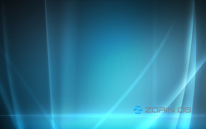 Zorin OS logo on abstract blue background