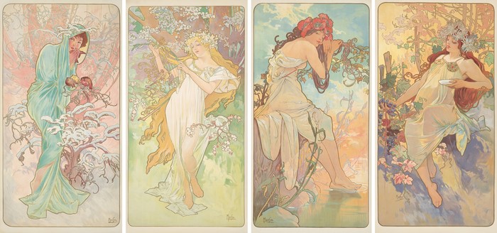 The Seasons by Alphonse Mucha