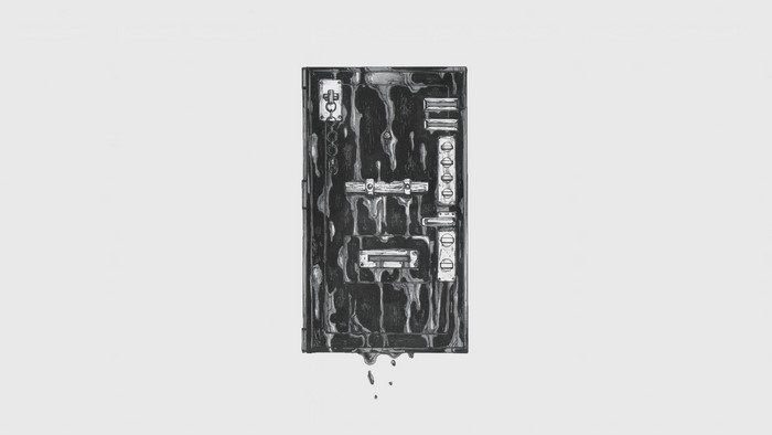 Dorohedoro manga panel of a dripping door