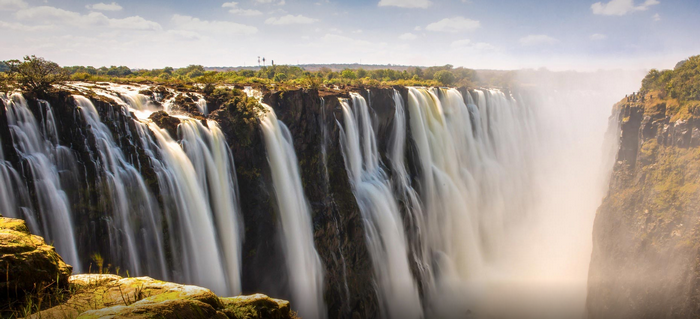 Victoria Falls waterfall on the Zambezi River
