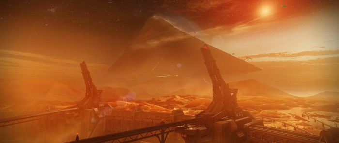 Pyramid structure on Mars from Destiny 2
