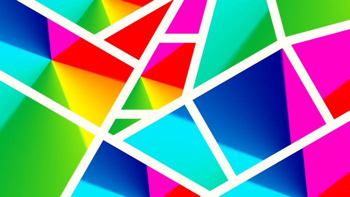 Abstract stained glass pattern with rainbow colors