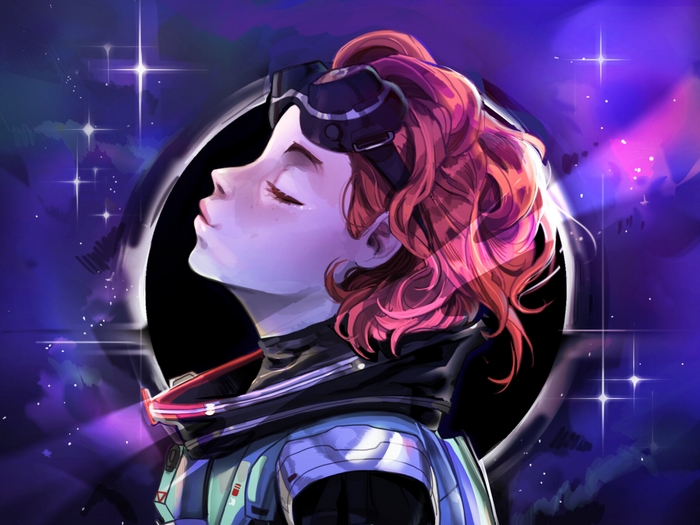 Horizon from Apex Legends in space