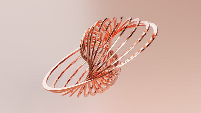 Abstract Rose Gold Swirl