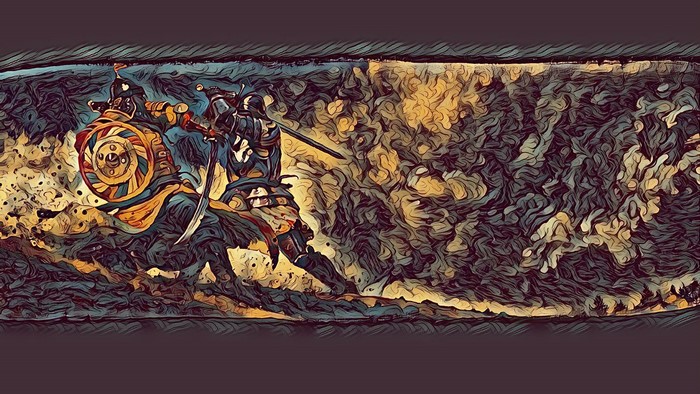 Knights battling in Kingdom Come: Deliverance artwork