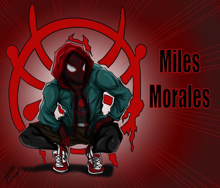 Miles Morales Spider-Man Crouching