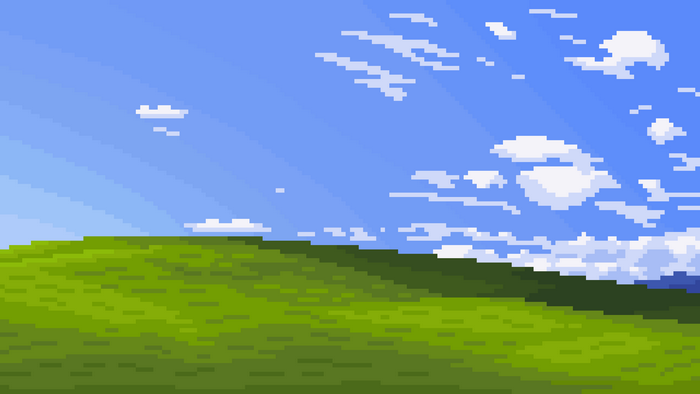 Windows XP Bliss wallpaper with green hills and blue sky