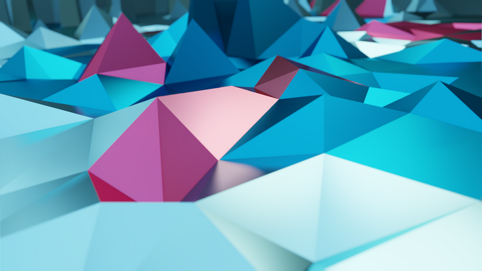 4K Low Poly Polygon Art Landscape