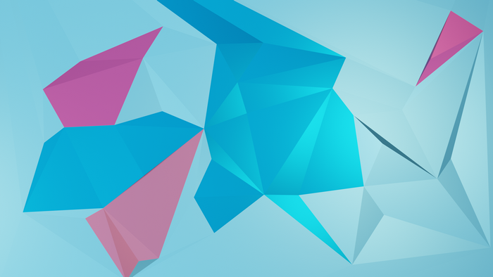 4K Blue Polygon Art Abstract