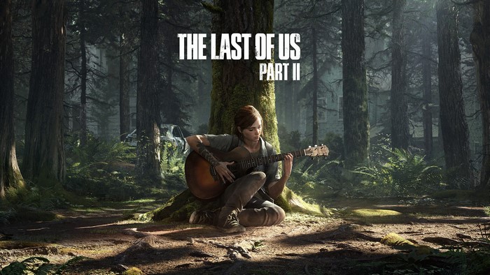 Ellie from The Last of Us Part II playing guitar