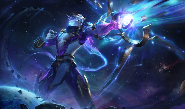 Varus from League of Legends in space