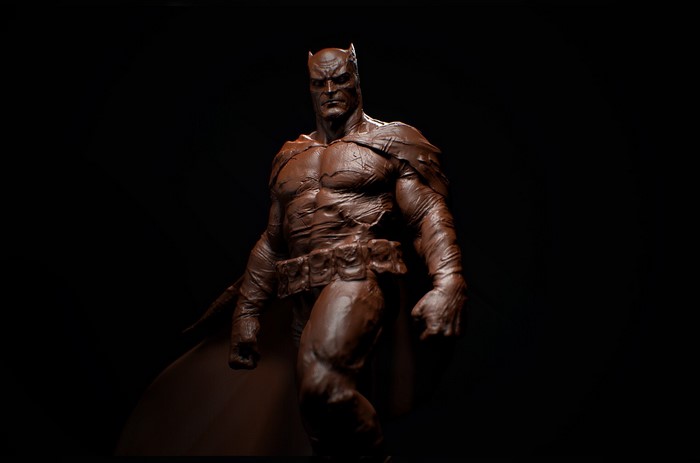 Batman sculpture from The Dark Knight artwork