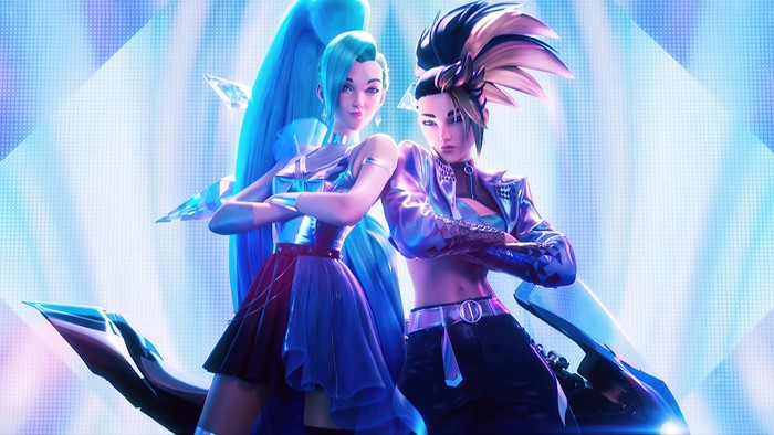 Akali and Seraphine from League of Legends