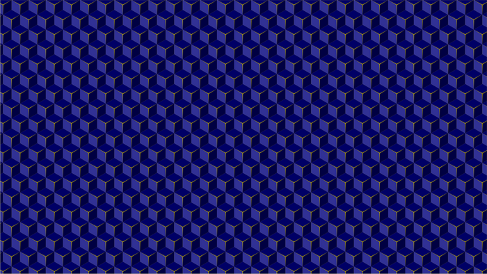 Abstract 3D blue cubes geometric pattern