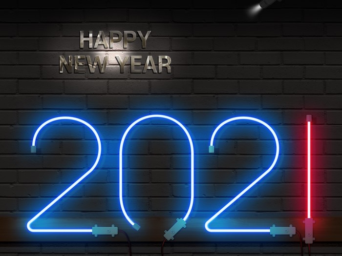 Happy New Year 2021 Neon Sign
