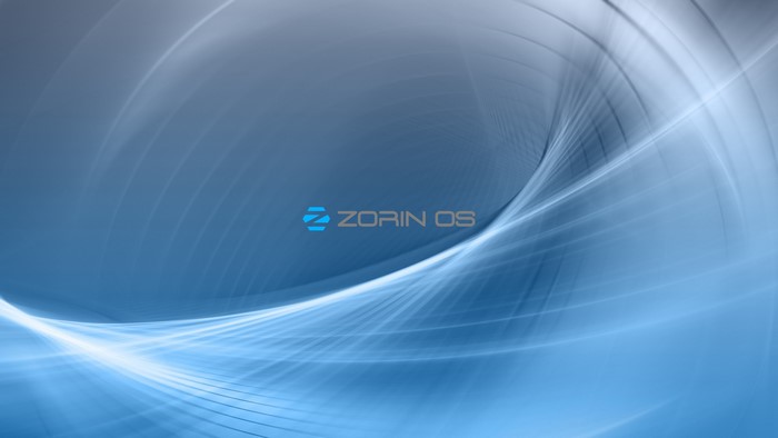 Zorin OS logo on abstract blue background