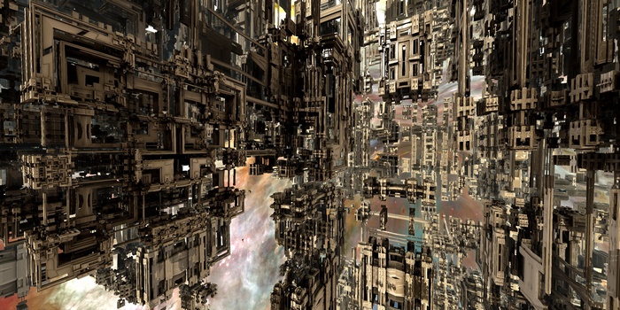 Fractal Sci-Fi Cityscape Architecture