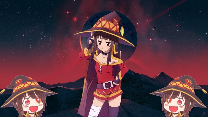 Megumin from Kono Subarashii Sekai ni Shukufuku wo! with Chibi versions